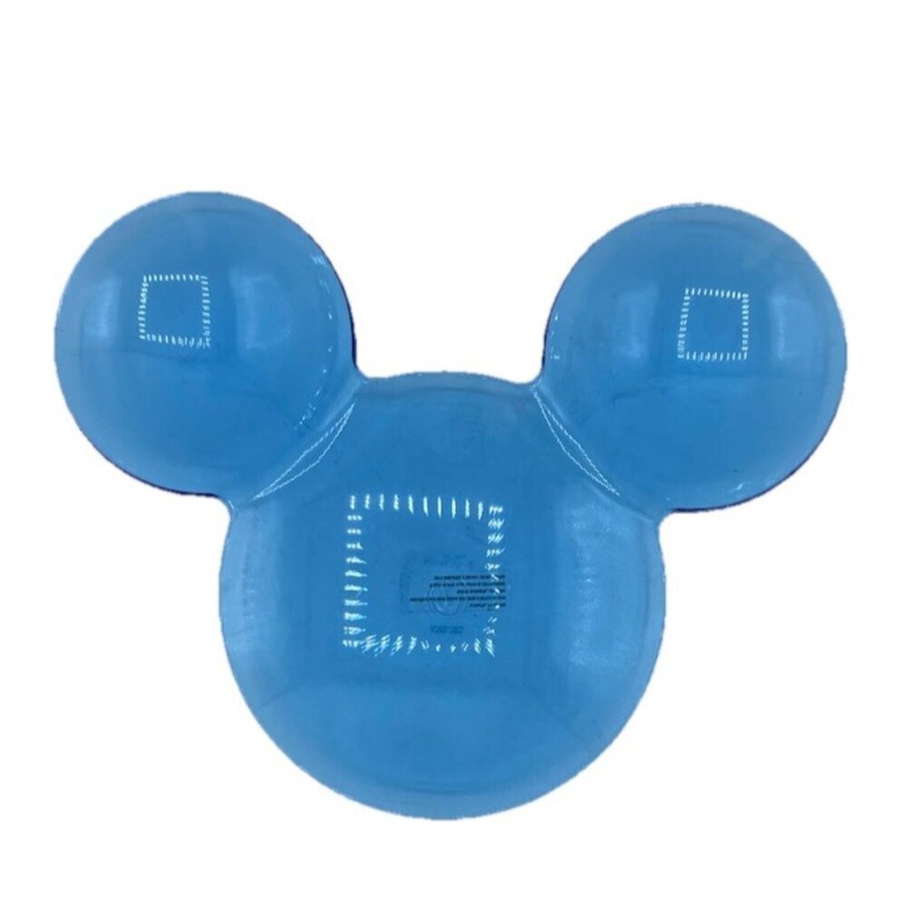 Vintage Disney Serving Plate Dish Blue Plastic Mickey Mouse Shaped Taiwan Retro